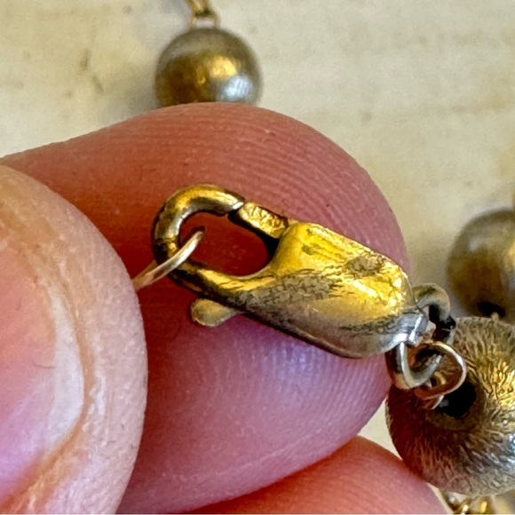 Vintage Gold Beaded Cable Link Chain Chain Necklace 14kt Gold Filled - Picture 12 of 16